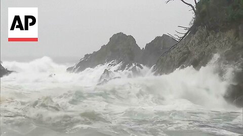 Slow-moving storm brings heavy rain to Iwate prefecture in Japan