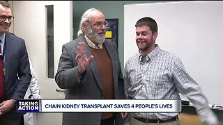 Chain kidney transplant saves 4 people's lives