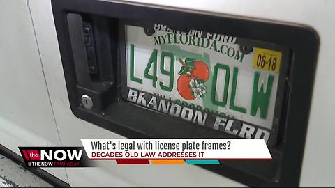 What's legal with license plate frames?