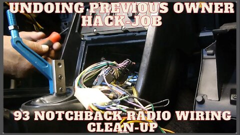 93 White Notchback (Undoing the hack job radio wiring of previous owners)