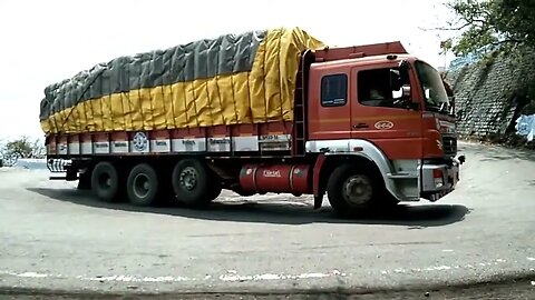 Load Lorry And bharath benz Turning 2 27 Hairpin Bend Dhimbam Hills Driving