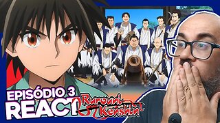 YAHIKO, O PRIMEIRO DISCÍPULO! | React Rurouni Kenshin | episódio 3 Samurai X