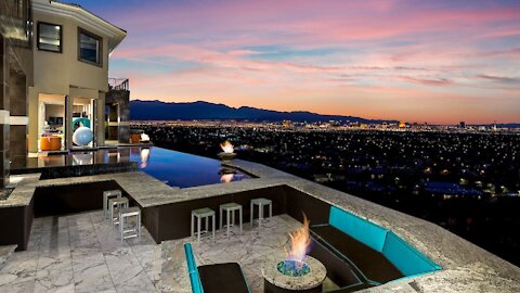 Las Vegas Luxury Home; Spectacular View From Infinity Pool! LUXURY TOUR