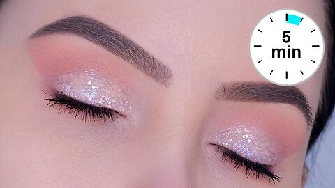 5 MINUTE Soft Rosy Eye Tutorial for Beginners