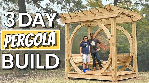 I Flew Cross Country To Build This || How To Build A Wooden Pergola
