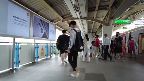 Bangkok, Thailand - Empty BTS Train and Exit