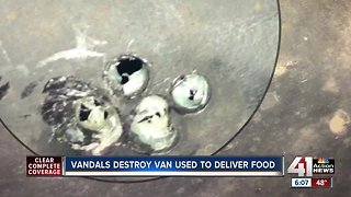 Vandals damage Raytown food pantry delivery van