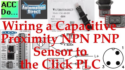 Wiring a Capacitive NPN PNP Sensor to the Click PLC