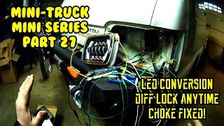 HiJet (SE01 EP27) LED conversion wiring. Any time Posi diff lock. Choke fixed S83p Mini truck