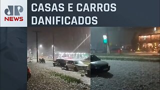 Chuva com granizo causa estragos em municípios do Rio Grande do Sul