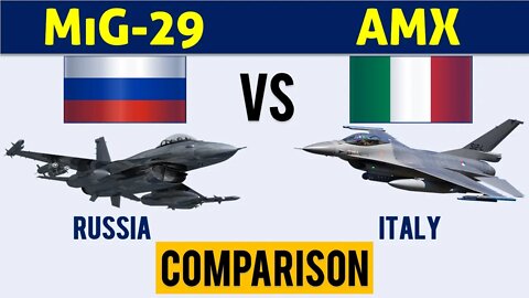 MiG-29 vs AMX Fighter/Attack Aircraft comparison | Russia vs Italy Origin