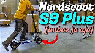 1000€ Nordscoot S9 plus sähköpotkulauta | unbox ja ensifiilikset