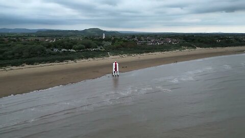 Burnham Lower Lighthouse Drone fly past and still Photography trip.