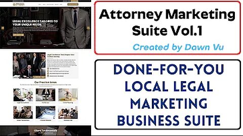 Attorney Marketing Suite Vol.1 Review Demo Bonus - Done-for-You Local Legal Marketing Business Suite