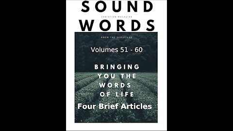 Sound Words, Four Brief Articles