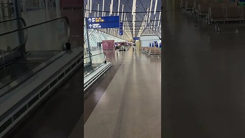 Shanghai Pudong International Airport at 8:30 AM. Few Foreigners Are Traveling to China now.