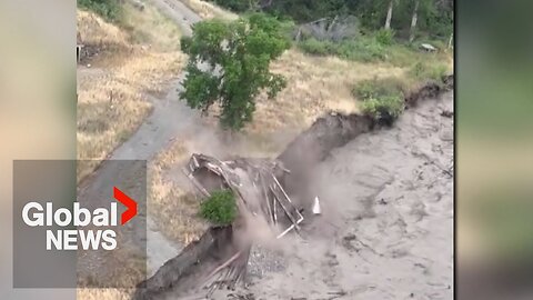 BC landslide: Structure washed away after water tops Chilcotin River site, video shows | NE