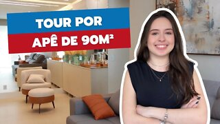 Tour pelo apartamento de 90m² totalmente planejado | Inspirações e dicas de decoração ❤️💙