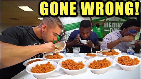 HE TRIED TO GET ME KICKED OUT! $500 SPICY JOLLOF RICE EATING CONTEST (GONE WRONG)?