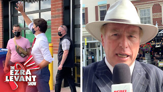 Trudeau, gov't-funded media types give the silent treatment at Barrie brewery stop