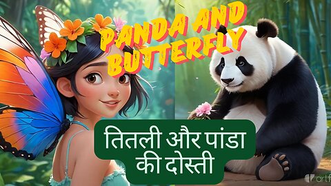 panda 🐼 and butterfly 🦋