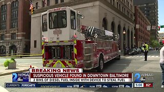 Suspicious vehicle found in Downtown Baltimore