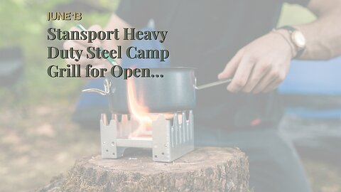 Stansport Heavy Duty Steel Camp Grill for Open Flame Cooking