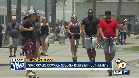 SDPD cracks down on scooter riders without helmets