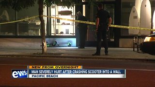 Scooter rider seriously injured after crash in Pacific Beach