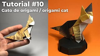 Tutorial #10 Gato de origami / origami cat