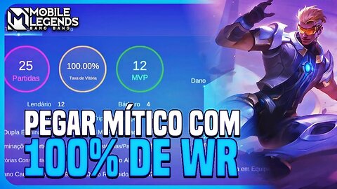 COMO PEGAR MÍTICO COM 100% DE WIN RATE | ESTRATÉGIA INSANA | BANGAS ACADEMY #40 | MLBB