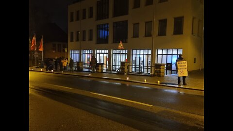 STILLER PROTEST - KAMENZ, Oststraße, 16 01 2022 - Mahnwaсhe für Frieden, Freiheit, Demokratie