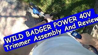 WILD BADGER POWER Weed Wacker 40V 13'' Cordless 2 in 1 String Trimmer Edger Assembly And Review
