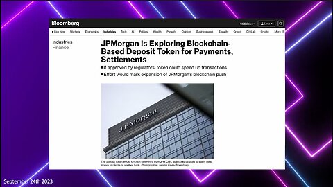 Central Bank Digital Currencies | "Citibank Announces That It Is Able to Convert Customers Deposits Into Digital Blockchain-Based Tokens. JP Morgan Exploring Private Blockchain Based Deposit Tokens. Banks Able to Determine How Cash Can Be Used."