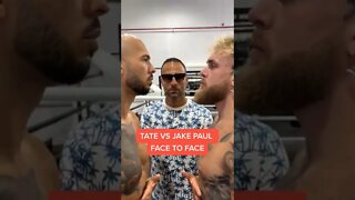 TATE VS JAKE PAUL FACE TO FACE