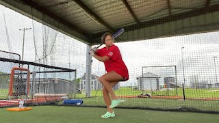 Batting practice - softball hitting