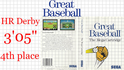 Great Baseball [SMS] HR Derby - 10 HRs [3'05"] 4th place | SEGA Master System Marceau