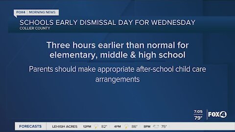 Early dismissal day for Wednesday