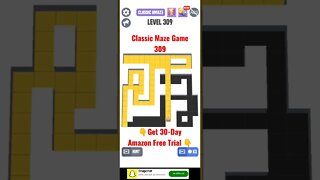 Classic Maze Game Level 309. #shorts
