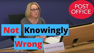 Post Office's Angela van den Bogerd Did Nothing 'Knowingly Wrong'