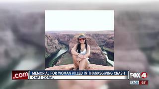 Memorial For Woman Killed in Thanksgiving Crash