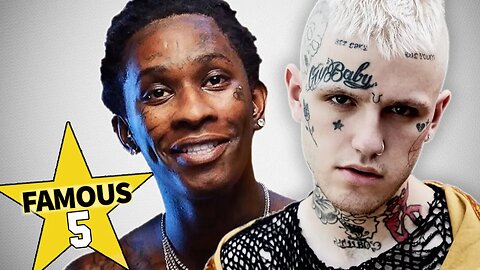 RAPPER FACE TATTOOS PART 3 | Lil Peep, Young Thug, Tyga | FAMOUS 5