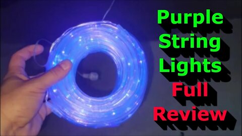 Purple String Lights - Full Review - 150 LED Blacklight Rope
