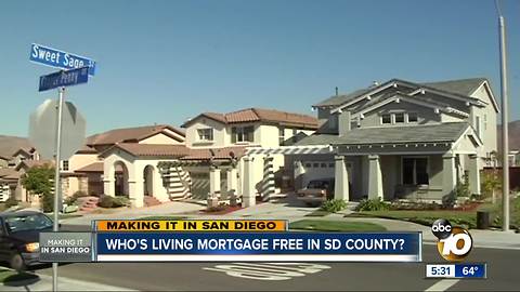 26 percent of San Diegans living mortgage free