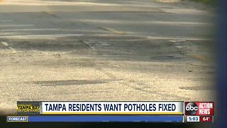 South Tampa neighbors want pothole-covered street repaved