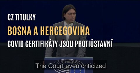 V Bosně a Hercegovině jsou covid certifikáty nyní protiústavní (CZ TITULKY)