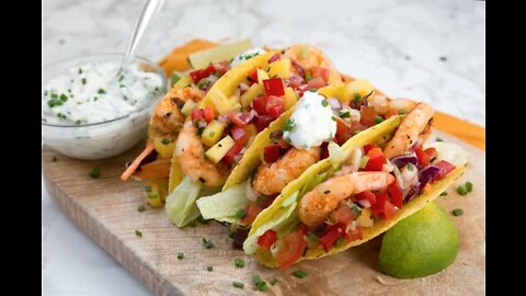 shrimp tacos with mango salsa