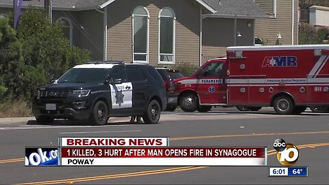 1 killed, 3 hurt after man opens fire in synagogue