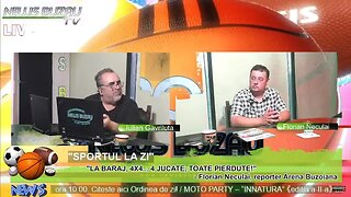 LIVE - TV NEWS BUZAU - "SPORTUL LA ZI", cu Iulian Gavriluta. "LA BARAJ, 4X4... 4 JUCATE, TOATE PI…