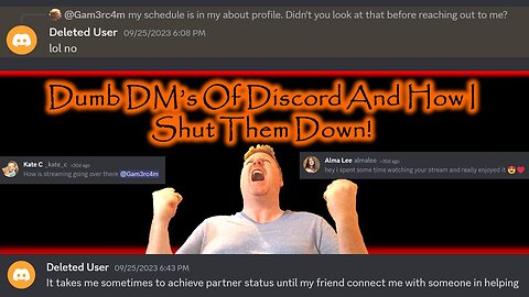 Dumb DM's Of Discord - We Content Creators Get Spammed And Scammed - How I Shut Them Down!